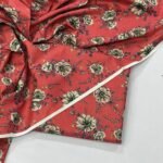 2-Piece Unstitched Printed Lawn Suit | Colour-Dull Red