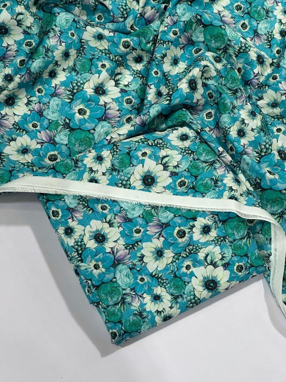 2-Piece Unstitched Printed Lawn Suit | Colour-Eastern Blue 2-Piece Unstitched Printed Lawn Suit | Colour-Eastern Blue