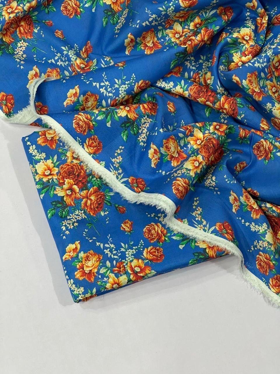 Bint e Naz Lawn Unstitched 2 Piece Suit | Colour-Light Navy Bint e Naz Lawn Unstitched 2 Piece Suit | Colour-Light Navy