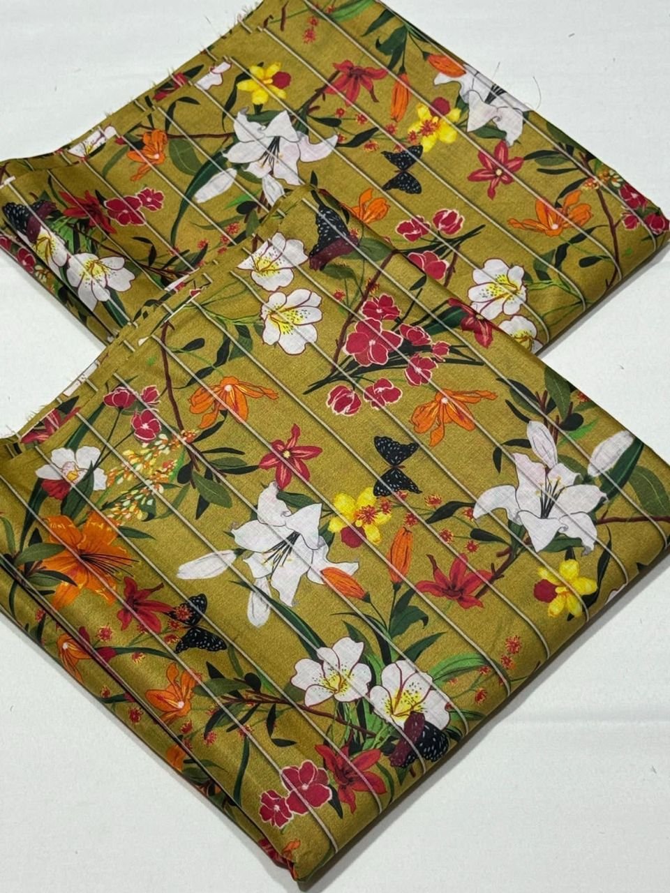 Bint e Naz Lawn Unstitched 2 Piece Suit | Colour-Limed Oak