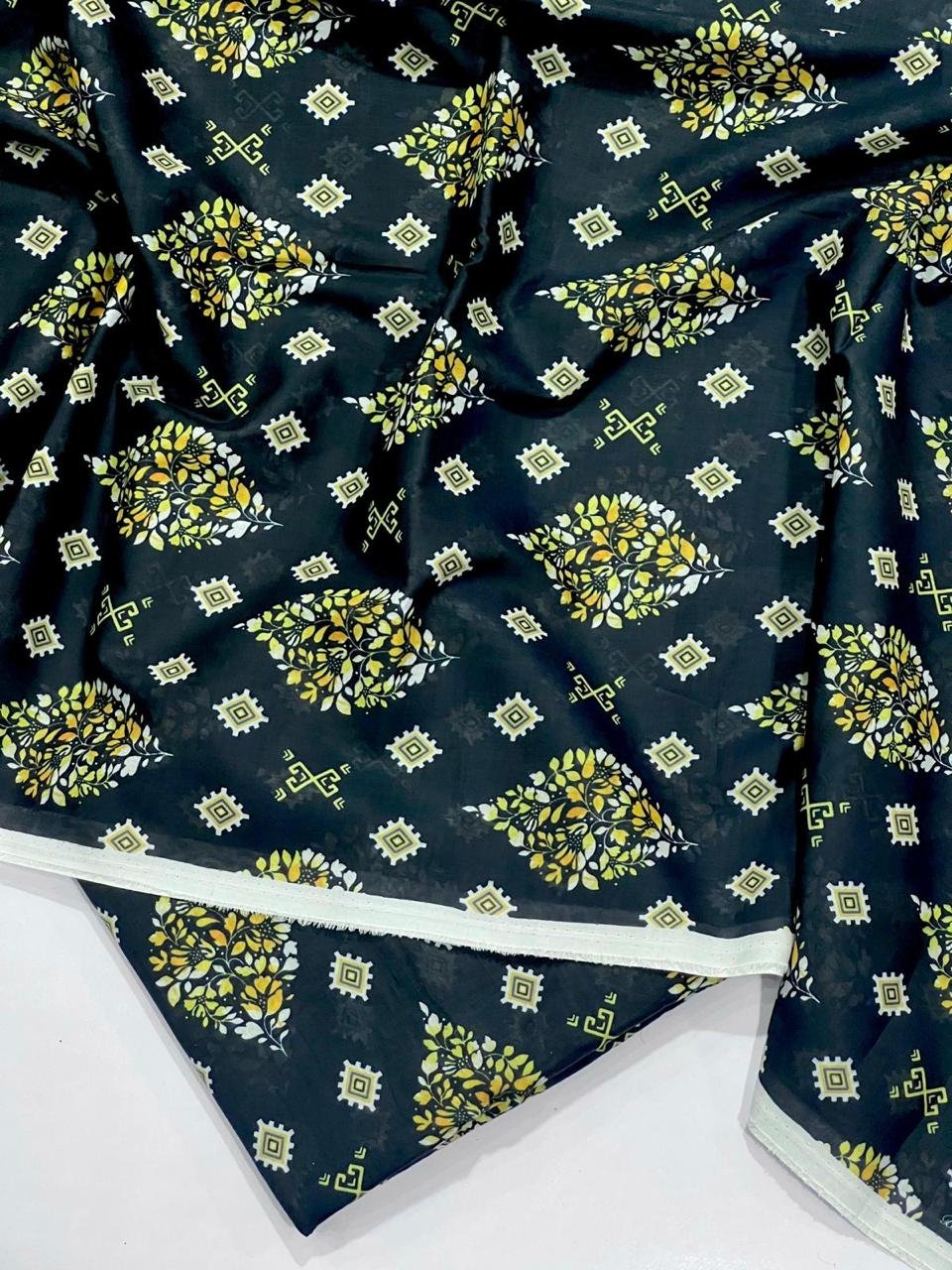 Bint e Naz Lawn Unstitched 2 Piece Suit | Colour-Medium Jungle Green Bint e Naz Lawn Unstitched 2 Piece Suit | Colour-Medium Jungle Green