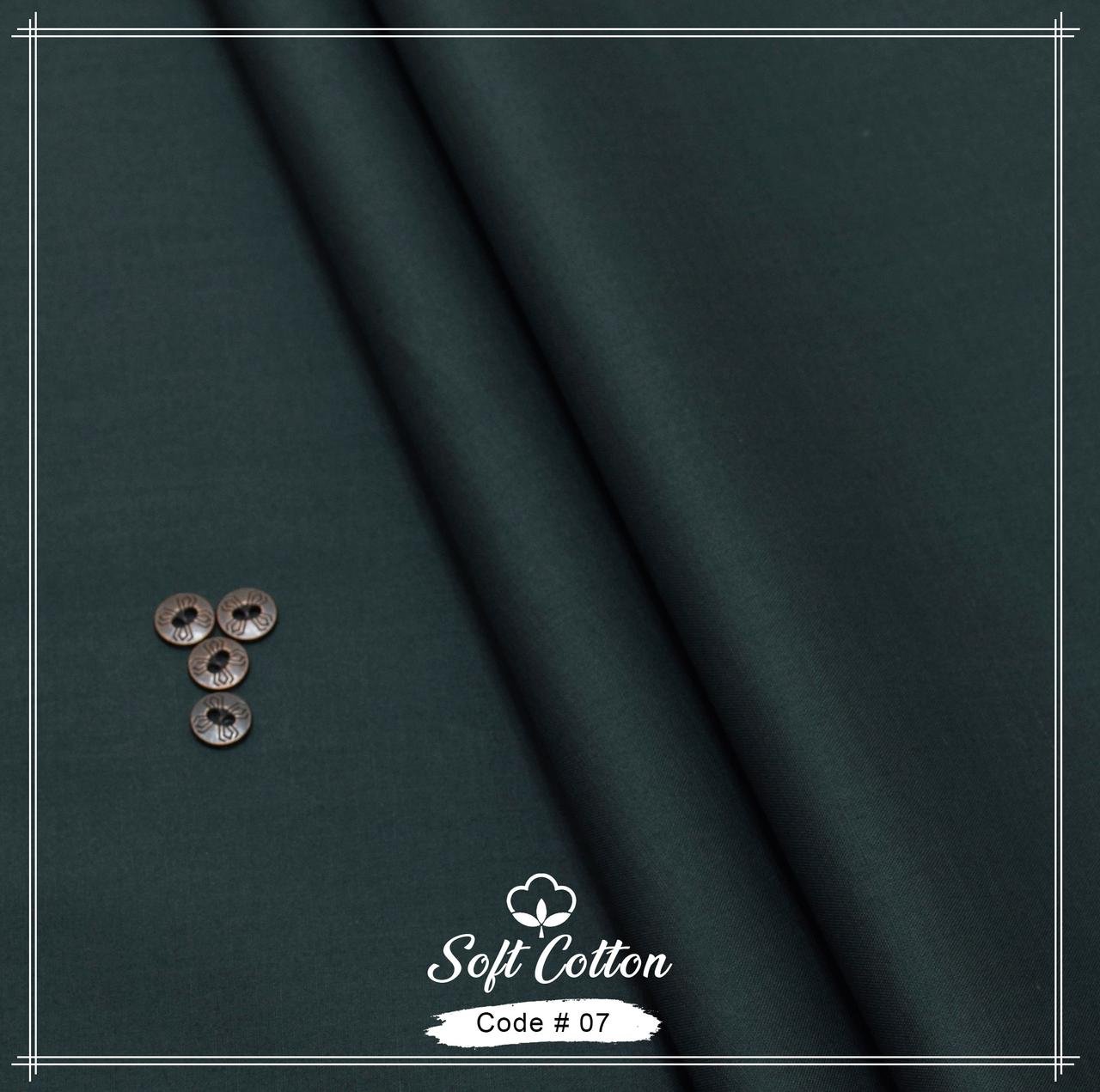 Mens Unstitched Soft Cotton Suits | Colour- Medium Jungle Green Mens Unstitched Soft Cotton Suits | Colour- Medium Jungle Green