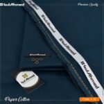 Gul Ahmed Mens Unstitched Paper Cotton Suit in Nile Blue