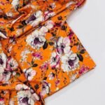 2-Piece Unstitched Printed Lawn Suit | Colour-Orange