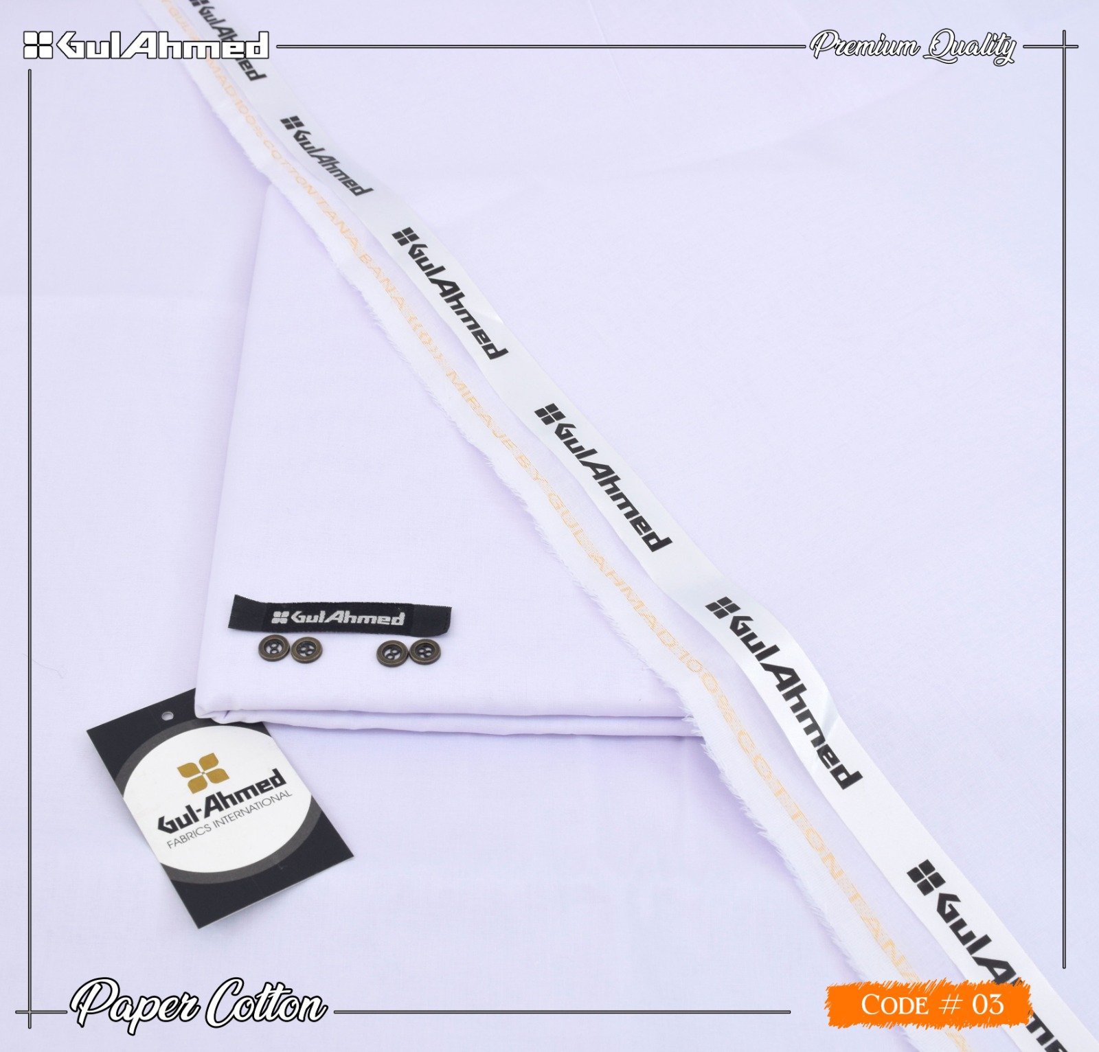 Gul Ahmed Mens Unstitched Paper Cotton Suit in Purply Blue