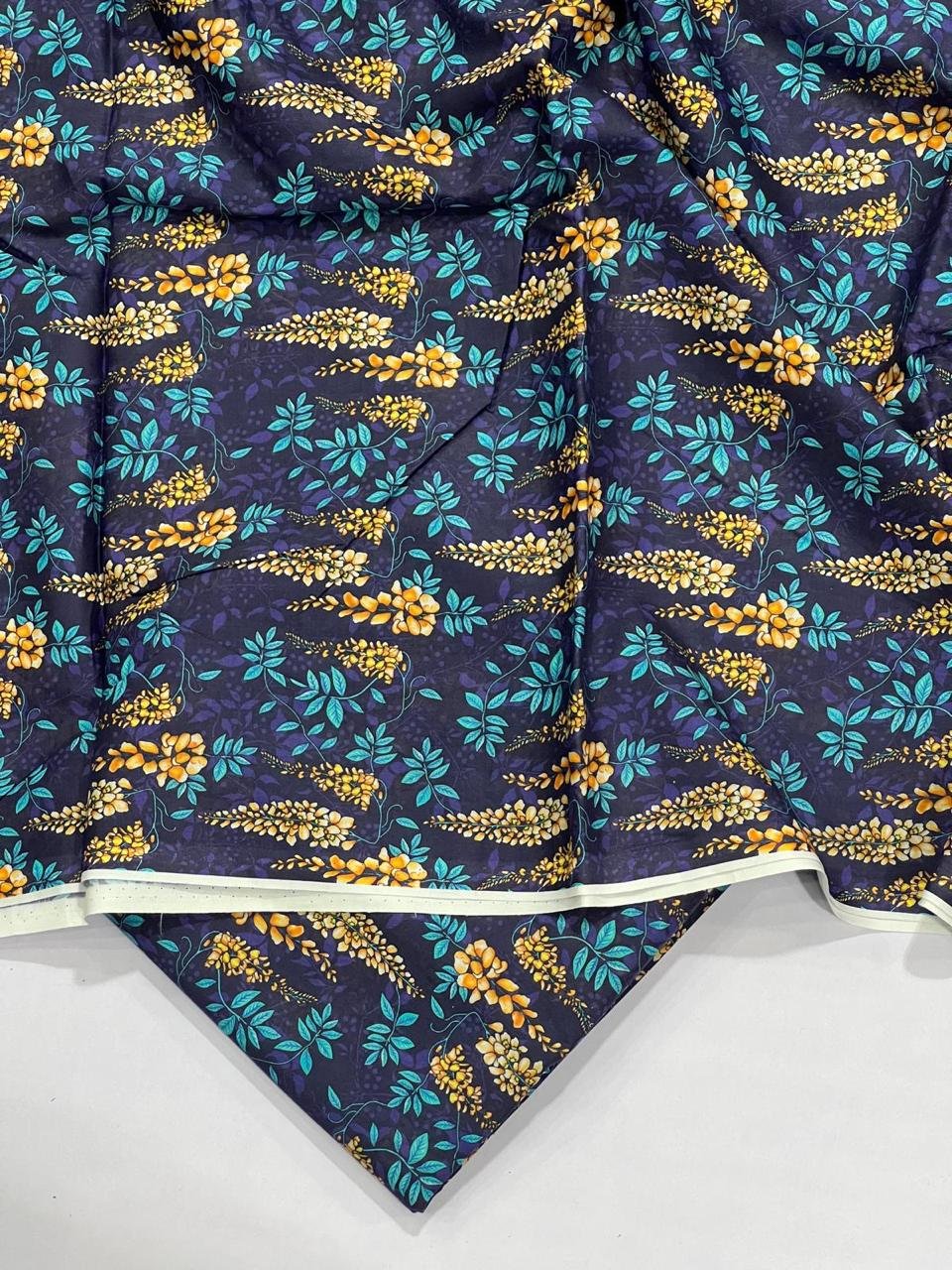 Bint e Naz Lawn Unstitched 2 Piece Suit | Colour-Purply Blue