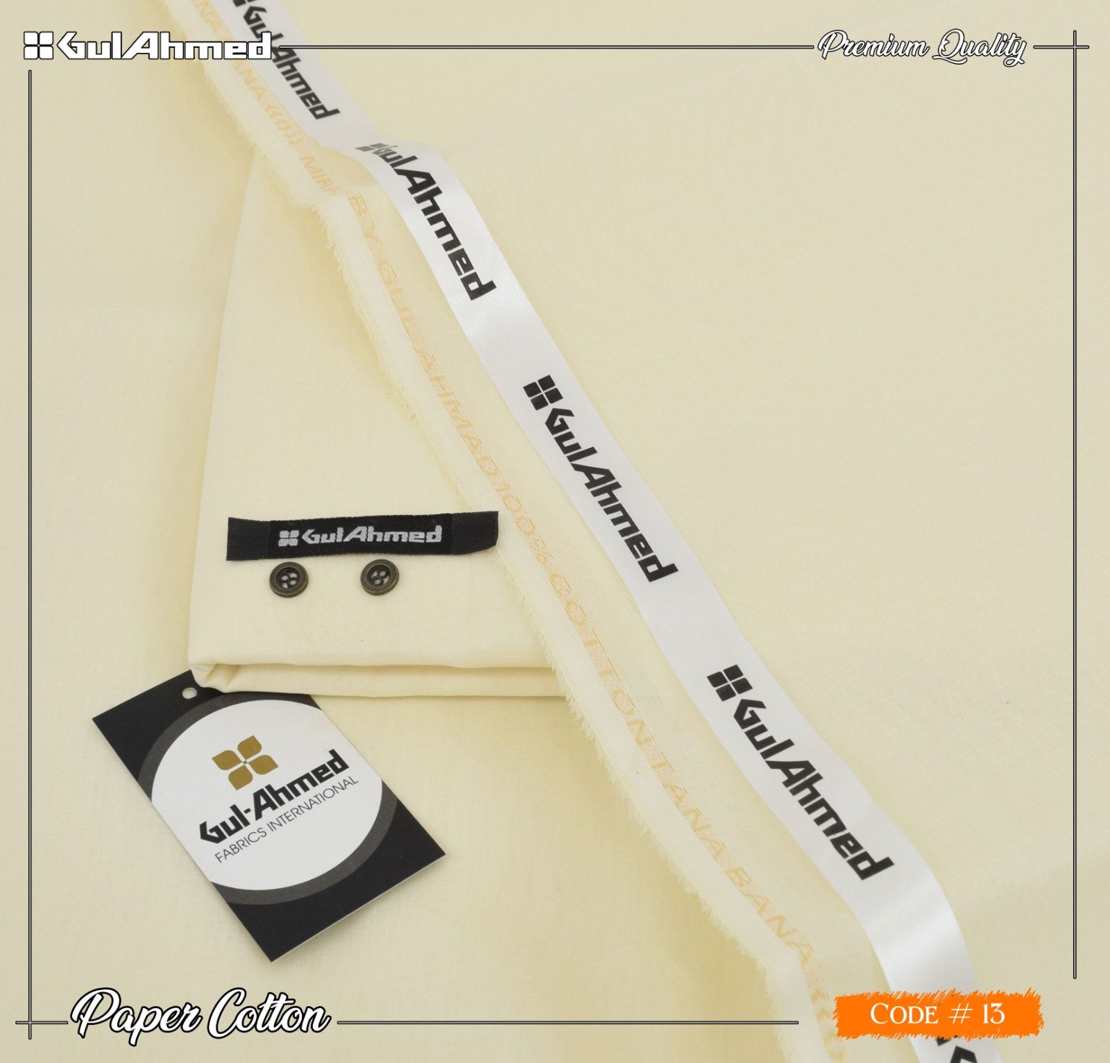 Gul Ahmed Mens Unstitched Paper Cotton Suit | Colour - Quill Grey Gul Ahmed Mens Unstitched Paper Cotton Suit in Quill Grey