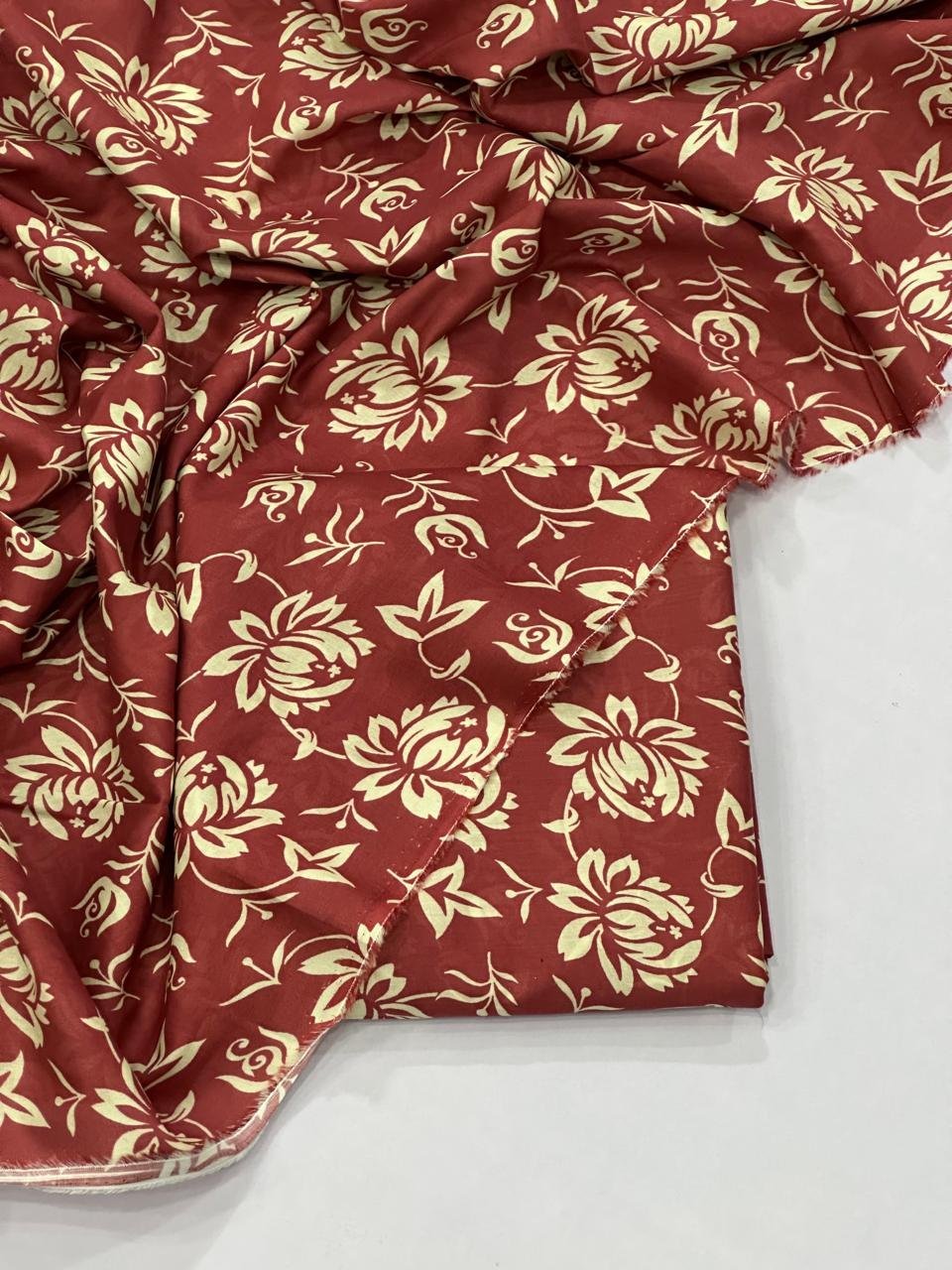 2-Piece Unstitched Printed Lawn Suit | Colour-Red 2-Piece Unstitched Printed Lawn Suit | Colour-Red