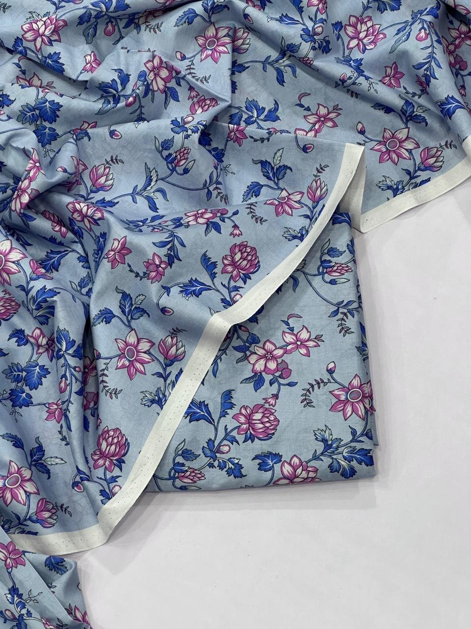 2-Piece Unstitched Printed Lawn Suit | Colour-Steel