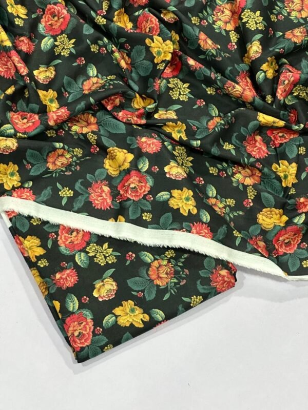 2-Piece Unstitched Printed Lawn Suit | Colour-Tealish Green