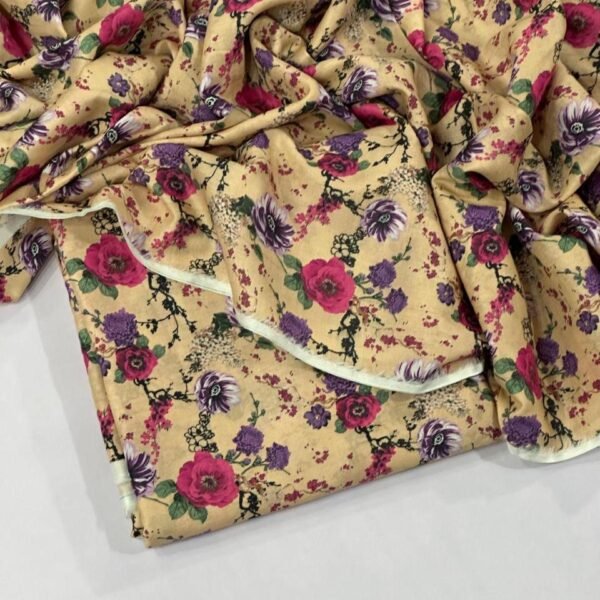 Bint e Naz Lawn Unstitched 2 Piece Suit | Colour-Very Light Brown