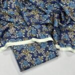 2-Piece Unstitched Printed Lawn Suit | Colour-Sapphire Blue