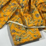 2-Piece Unstitched Printed Lawn Suit | Colour-Yellow