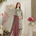 Bint e Naz Lawn Unstitched 3 Piece Suit | Colour-White