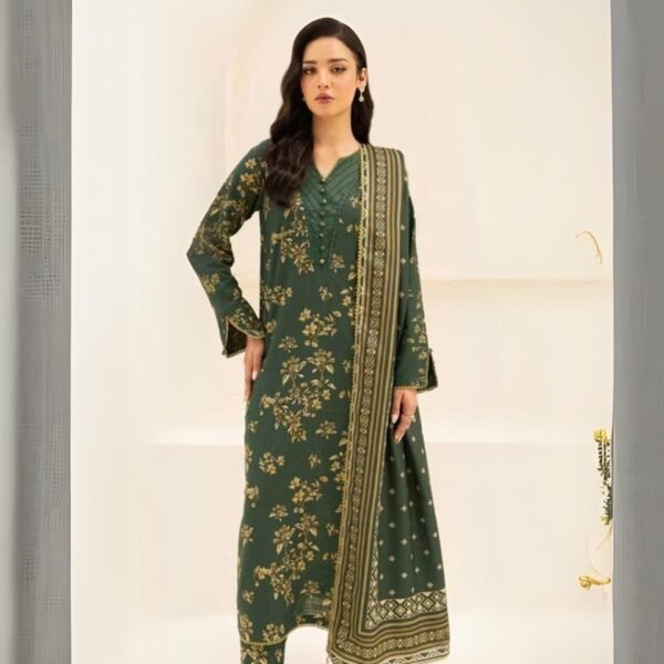 women wear Iznik Lawn 3 Piece Suit | Colour-Green