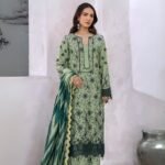 women wear Sapphire Signature 3 Piece Digital Print Lawn | Colour-Green
