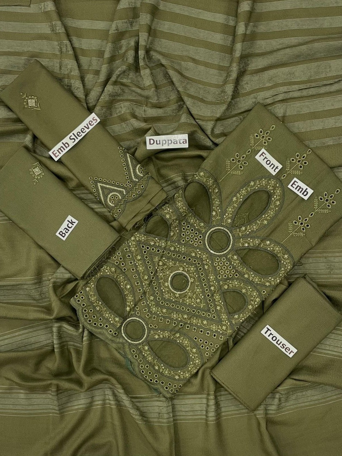 Bint-e-Naz Embroidered Unstitched 3 Piece Suit in Soya Bean Bint-e-Naz Embroidered Unstitched 3 Piece Suit in Soya Bean