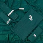 Bint-e-Naz Embroidered Unstitched 3 Piece Suit in Dark Blue Green