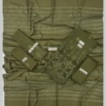 Bint-e-Naz Embroidered Unstitched 3 Piece Suit in Tombaco Green