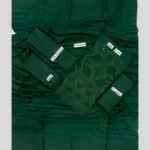 Bint-e-Naz Embroidered Unstitched 3 Piece Suit in Dark Green