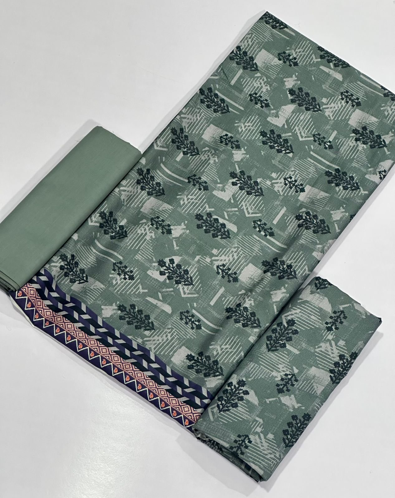 Bint-e-Naz Lawn Unstitched 2 Piece Suit in Smoky Grey