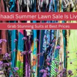 Promotional banner for Khaadi's Summer Lawn Sale, featuring stylish unstitched fabrics for women. Shop now at zarifabric.com for discounted prices.