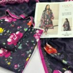 Zara Shahjahan Khaddar Unstitched 3 Piece Suit in Charcoal Grey