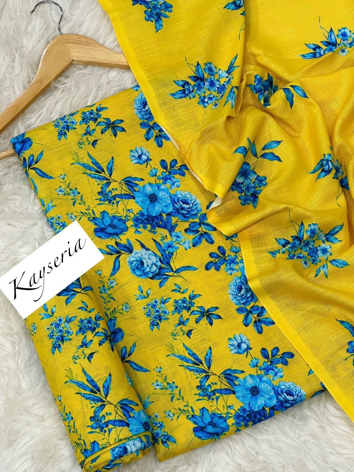 Khaddar Unstitched 3 Piece Suit in Dark Yellow Kayseria Khaddar Unstitched 3 Piece Suit in Dark Yellow