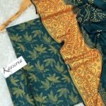 Kayseria Khaddar Unstitched 3 Piece Suit in Dark Blue Grey