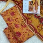 Baroque Khaddar Unstitched 3 Piece Suit in Brownish Orange
