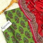 Kayseria Khaddar Unstitched 3 Piece Suit in Trendy Green