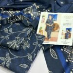 Zara Shahjahan Khaddar Unstitched 3 Piece Suit in Blue Jay