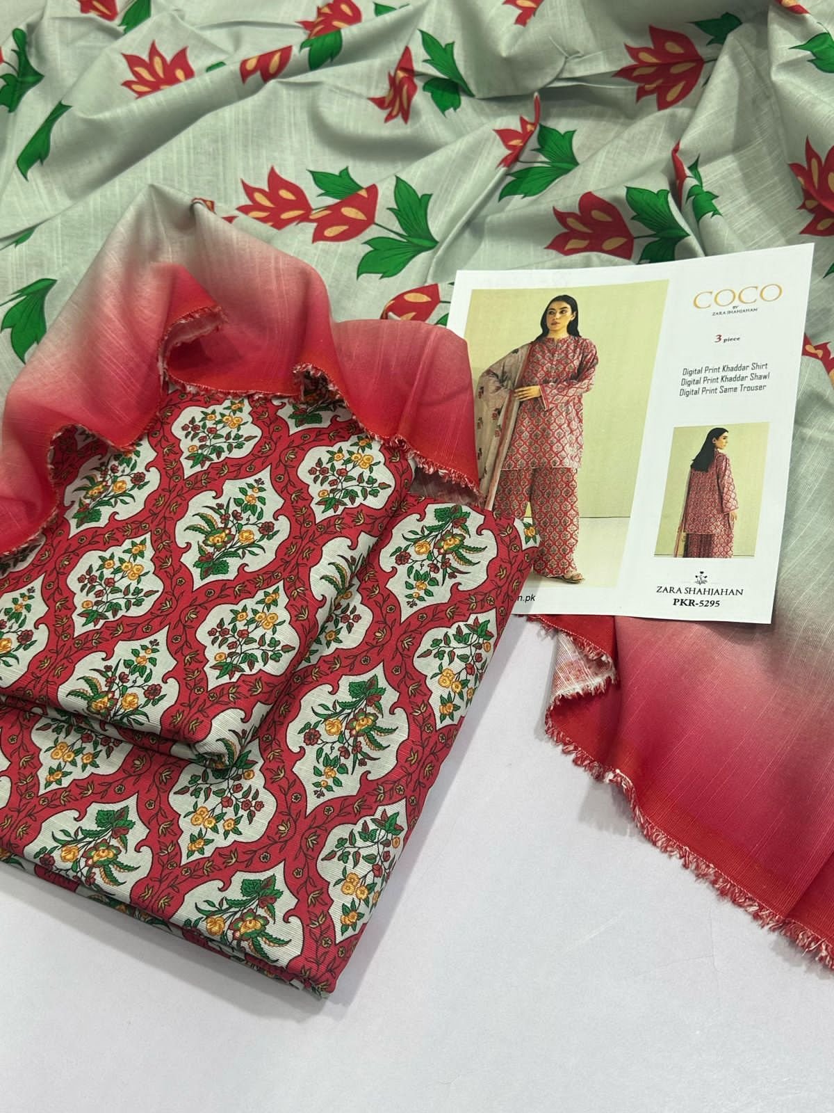 Khaddar Unstitched 3 Piece Suit in Solid Pink Zara Shahjahan Khaddar Unstitched 3 Piece Suit in Solid Pink