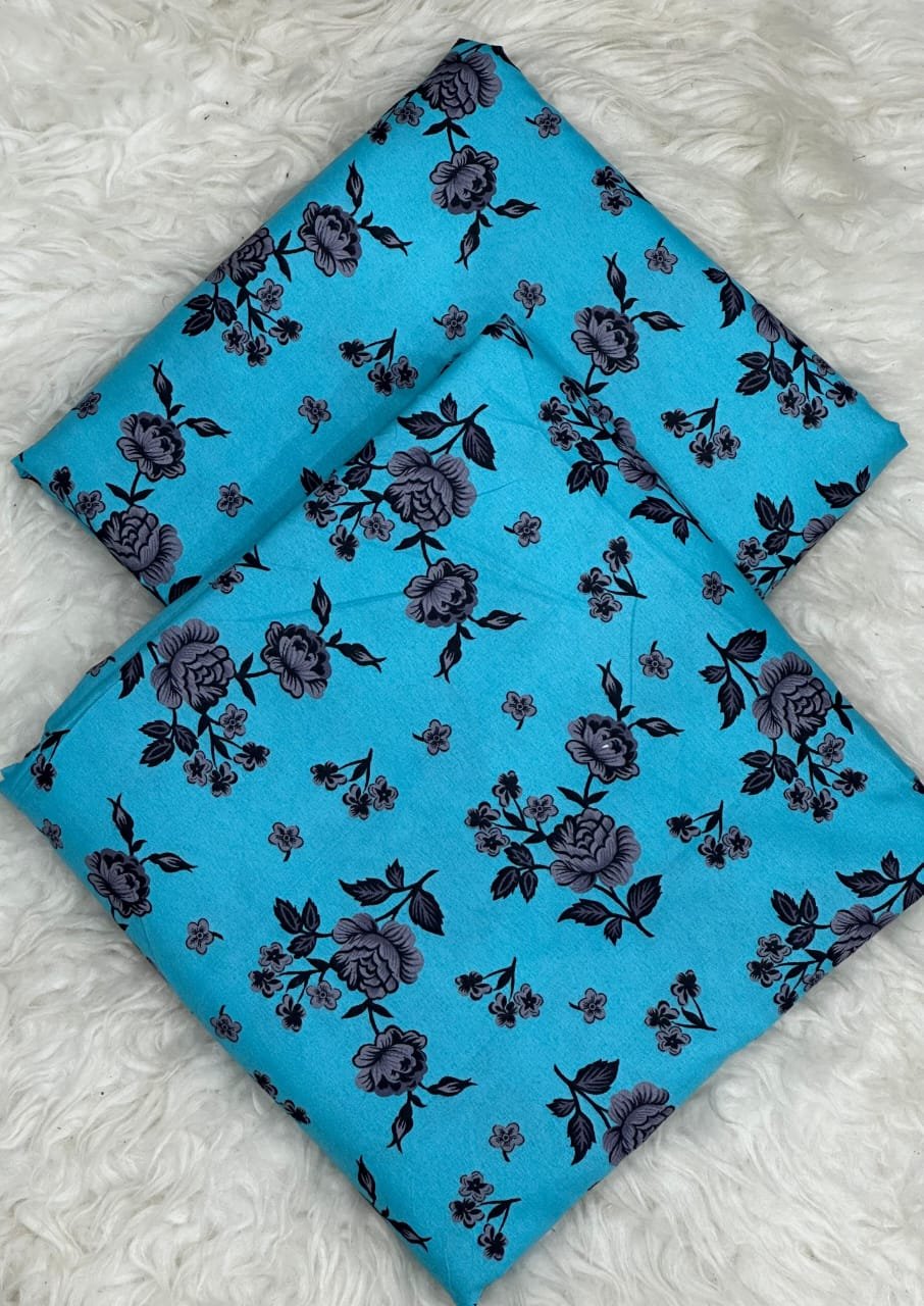 Khaddar Unstitched 2 Piece Suit in Ball Blue Khaddar Unstitched 2 Piece Suit in Ball Blue