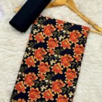 Khaddar Unstitched 2 Piece Suit in Black