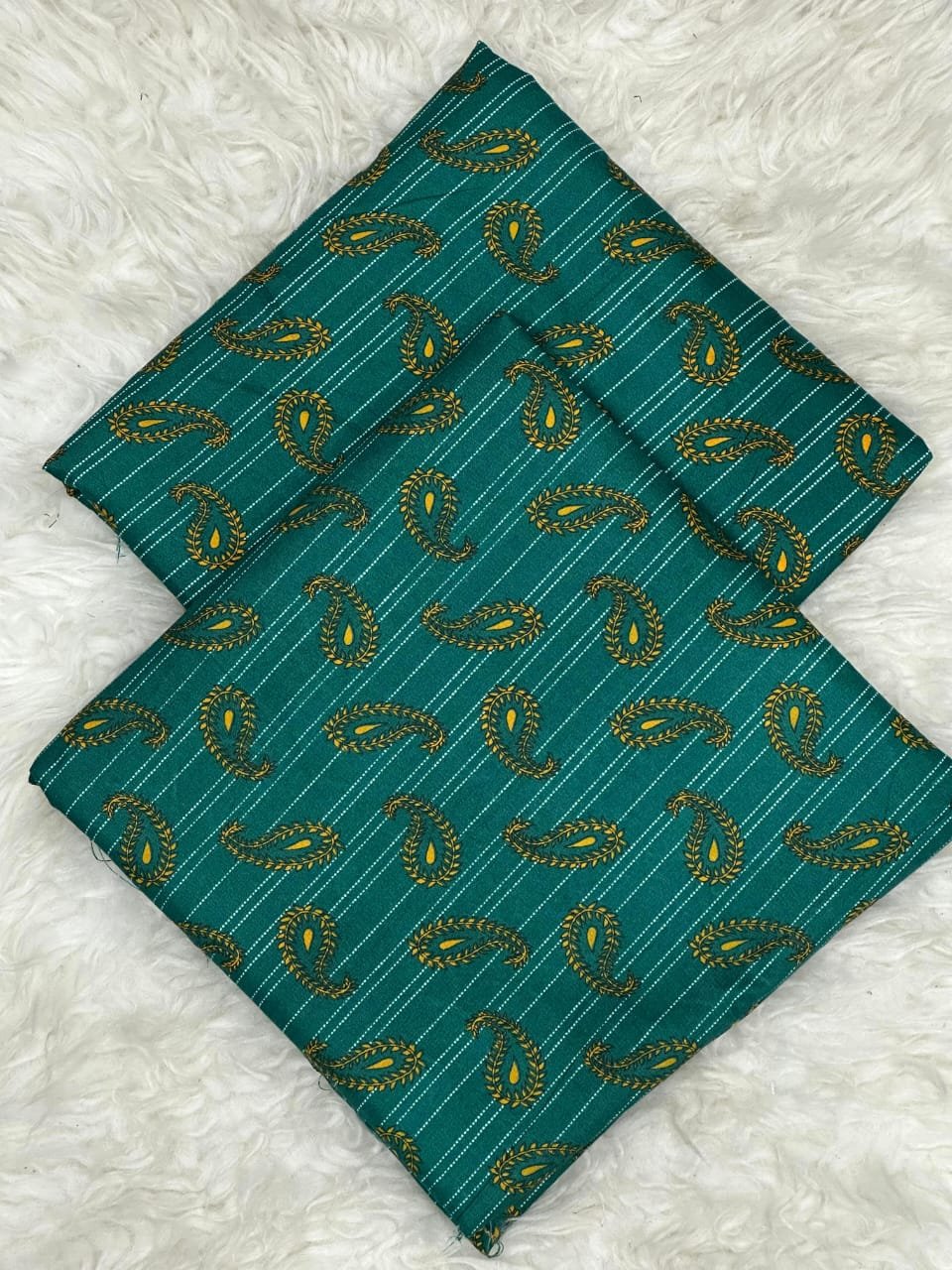 Khaddar Unstitched 2 Piece Suit in Dark Blue Green