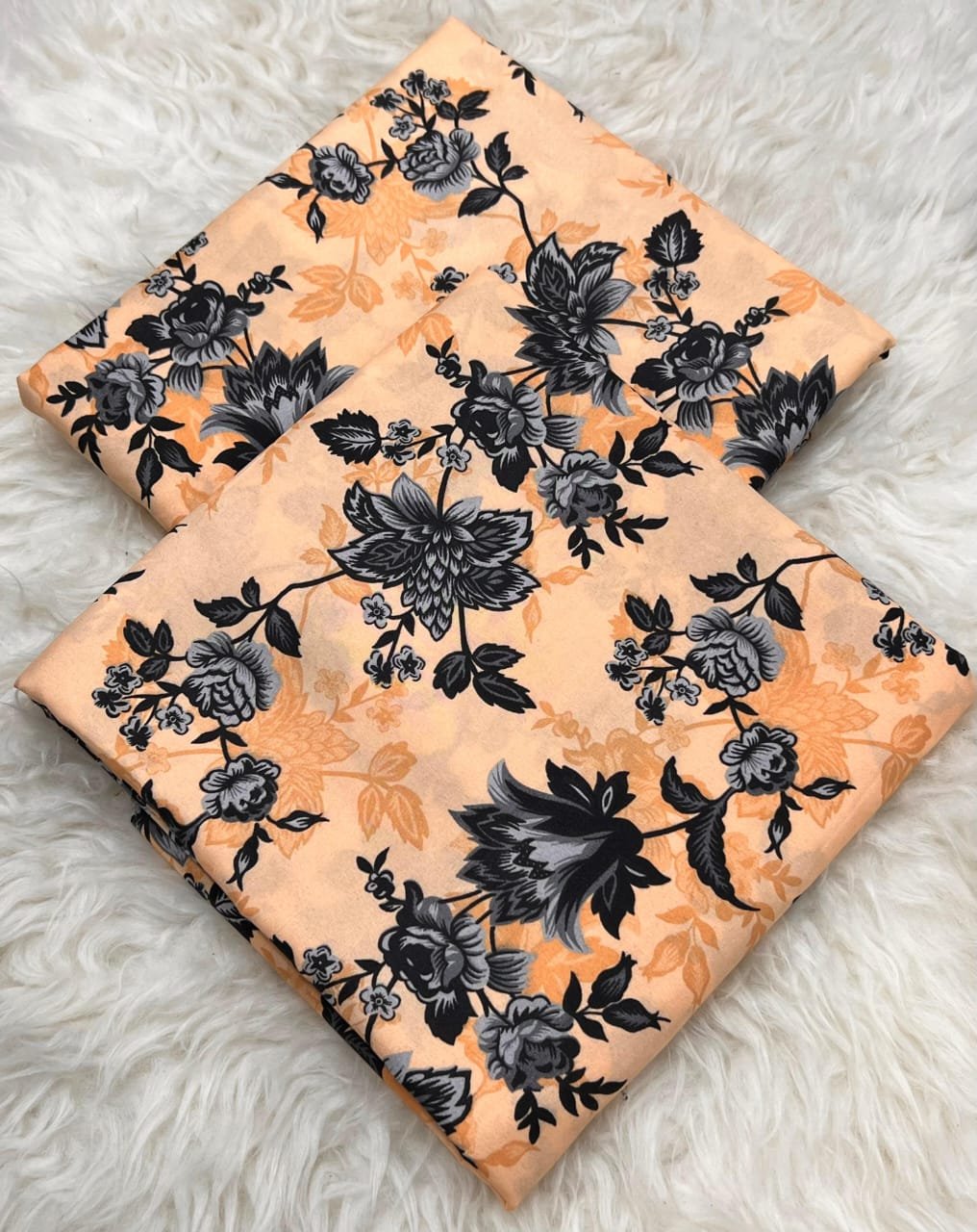 2 Piece Suit in Deep Orange Khaddar Unstitched 2 Piece Suit in Deep Orange