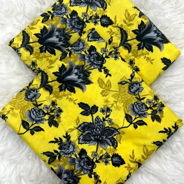 Khaddar Unstitched 2 Piece Suit in Golden Yellow