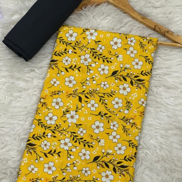 Khaddar Unstitched 2 Piece Suit in Orange Gold