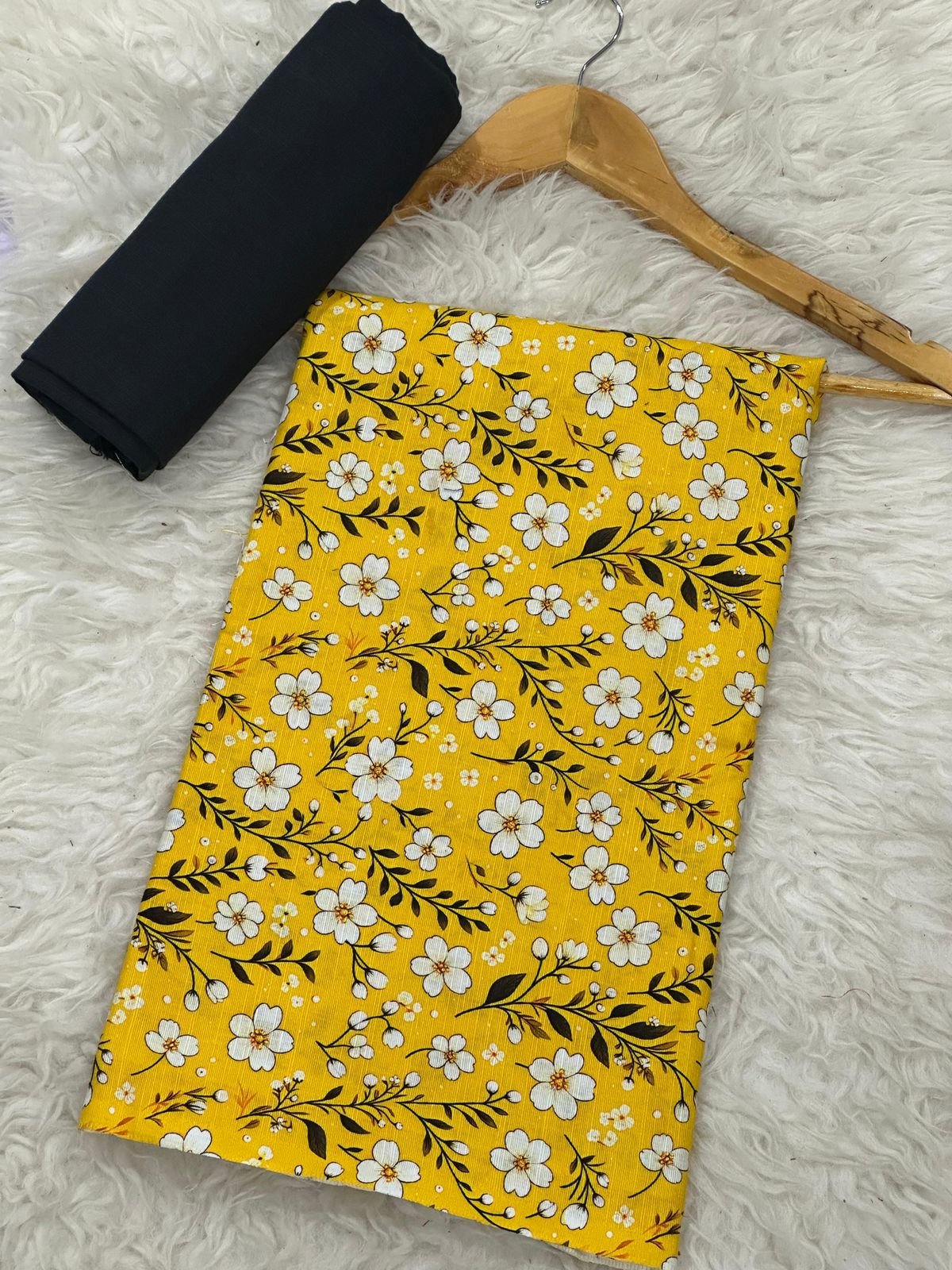 Khaddar Unstitched 2 Piece Suit in Orange Gold