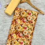 Khaddar Unstitched 2 Piece Suit in Peach Orange