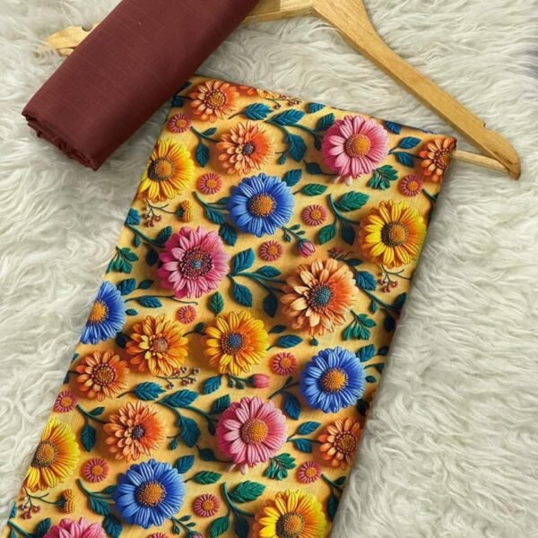 Khaddar Unstitched 2 Piece Suit in Sand