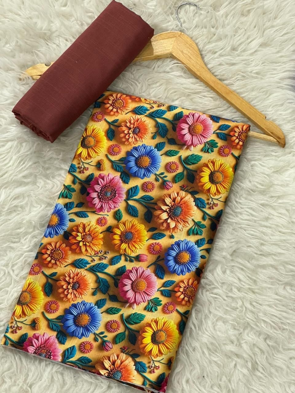 Khaddar Unstitched 2 Piece Suit in Sand