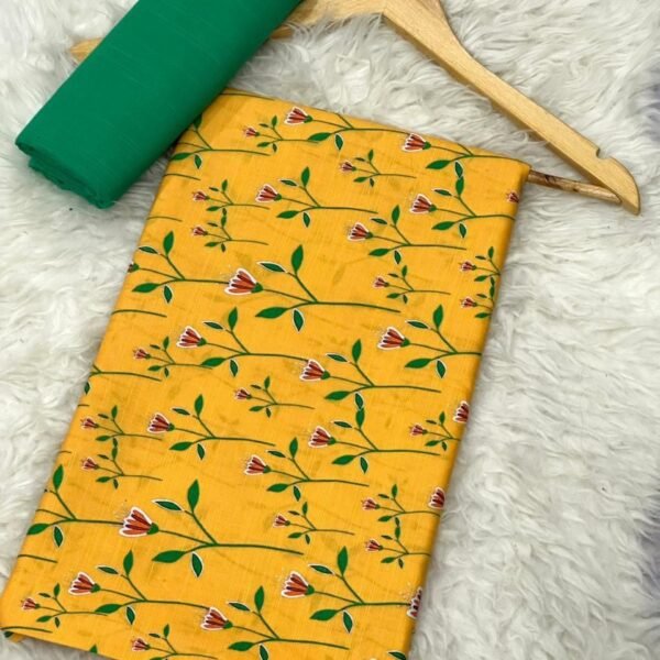 Khaddar Unstitched 2 Piece Suit in Yellowish Orange